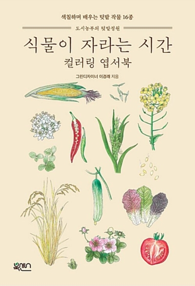식물이 자라는 시간 컬러링 엽서북 - 색칠하며 배우는 텃밭 작물 16종